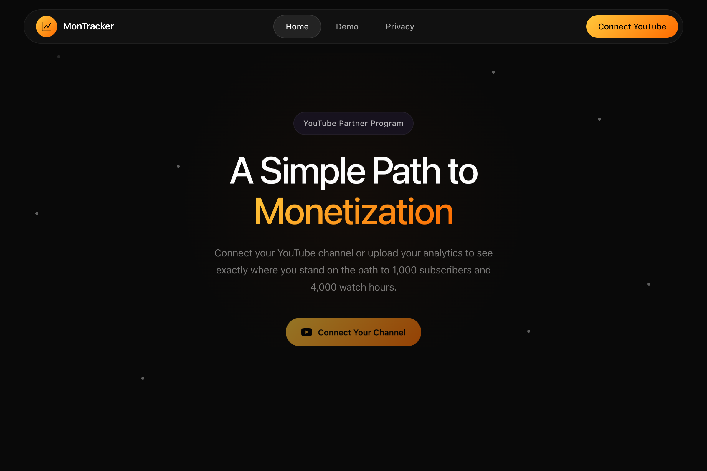 Monetization Tracker
